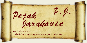 Pejak Jaraković vizit kartica